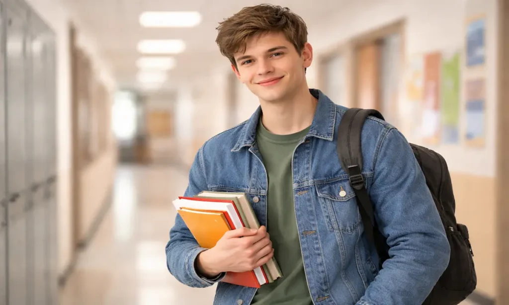 Student confidently choosing classes and GPA path