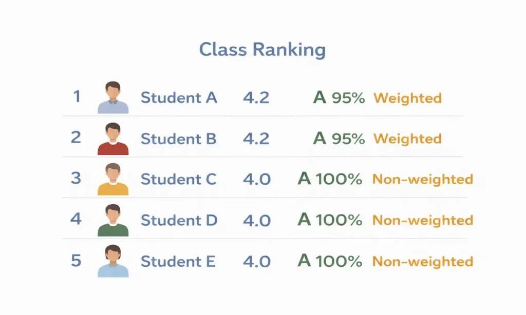 class-rank-weighted-vs-unweighted