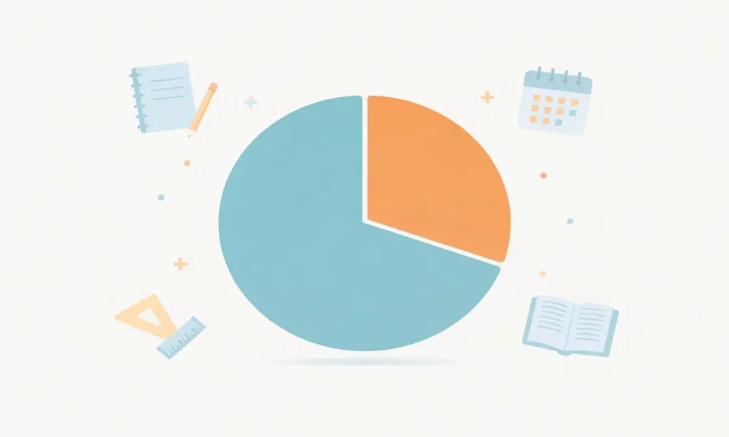 Illustration showing how final exam weight affects the overall grade.
