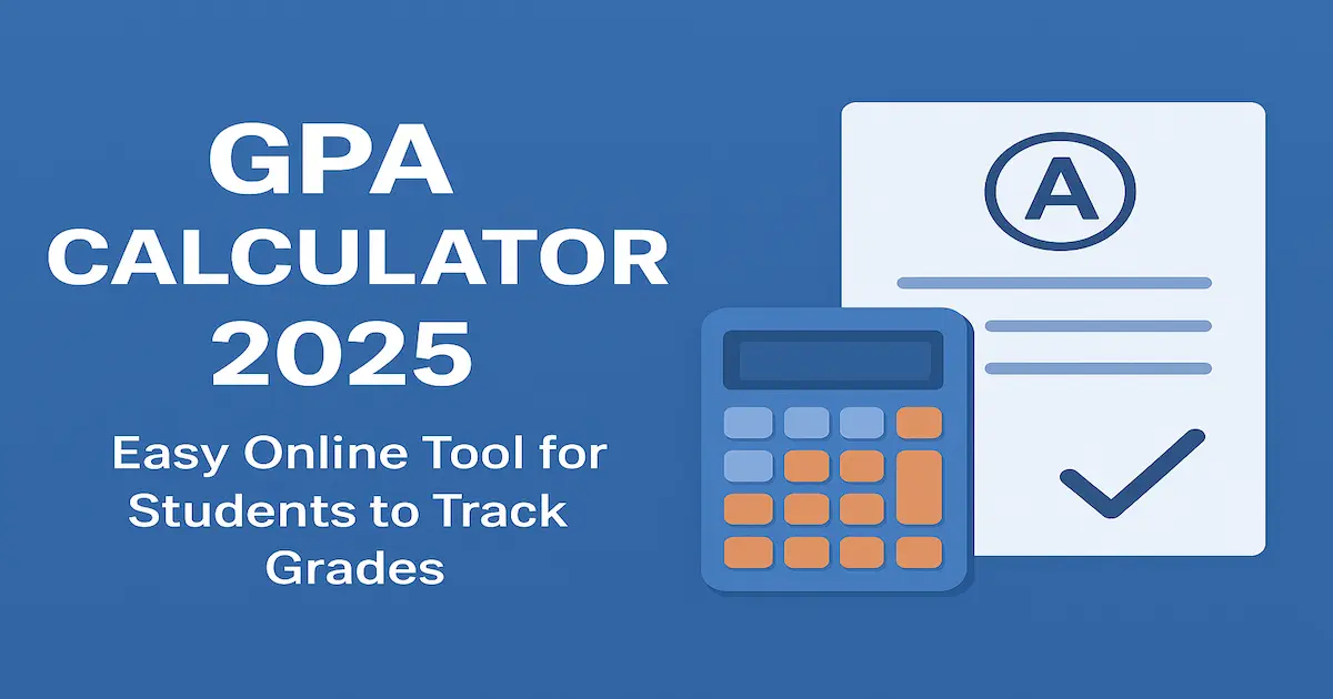 GPA Calculator 2025: Easy Online Tool for Students to Track Grades