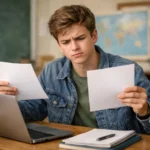 Student comparing weighted vs unweighted grades and GPA systems