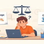 GPA vs percentage comparison showing percentage score and GPA scale